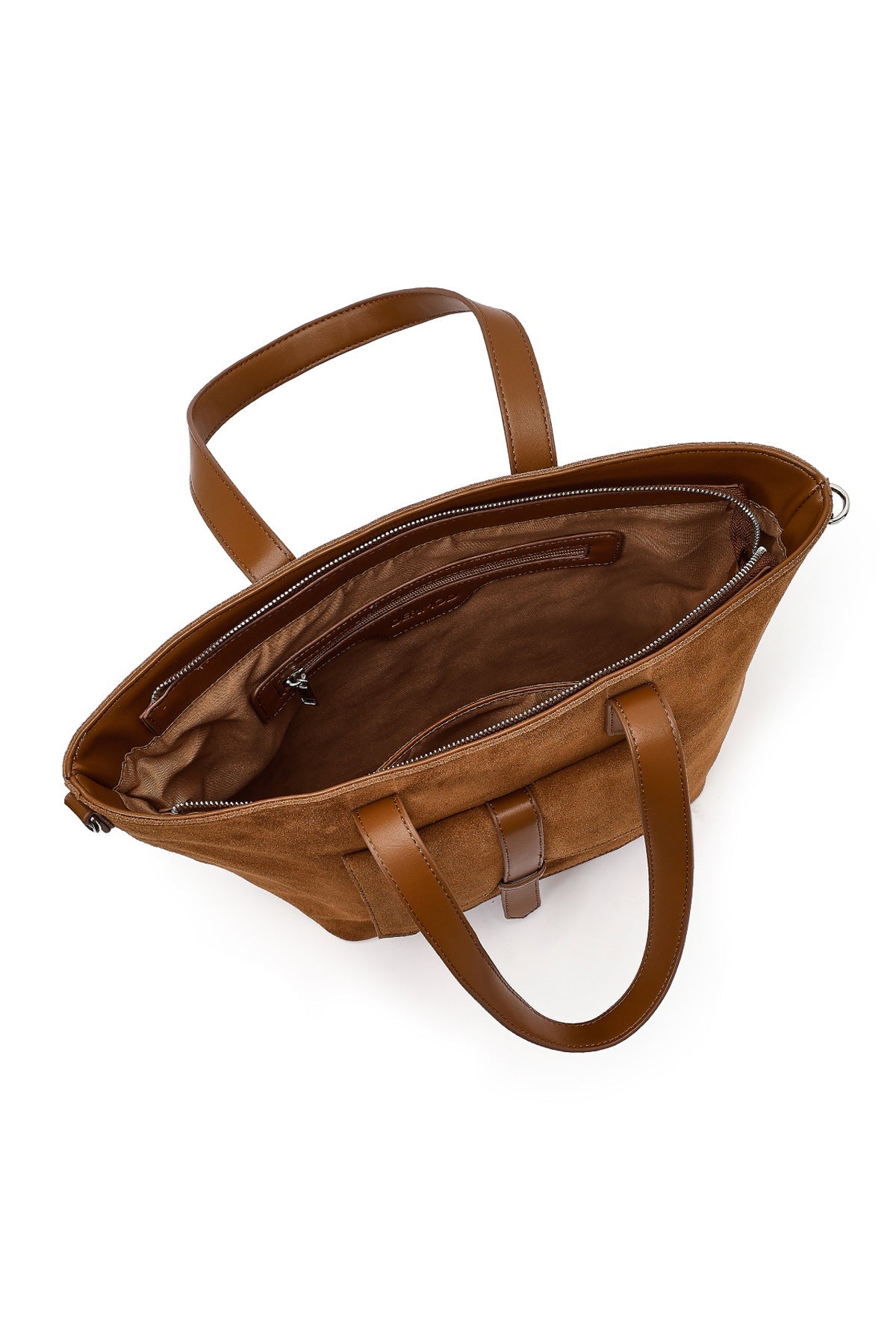 Kadın Taba Uzun Askılı Süet Omuz Çantası