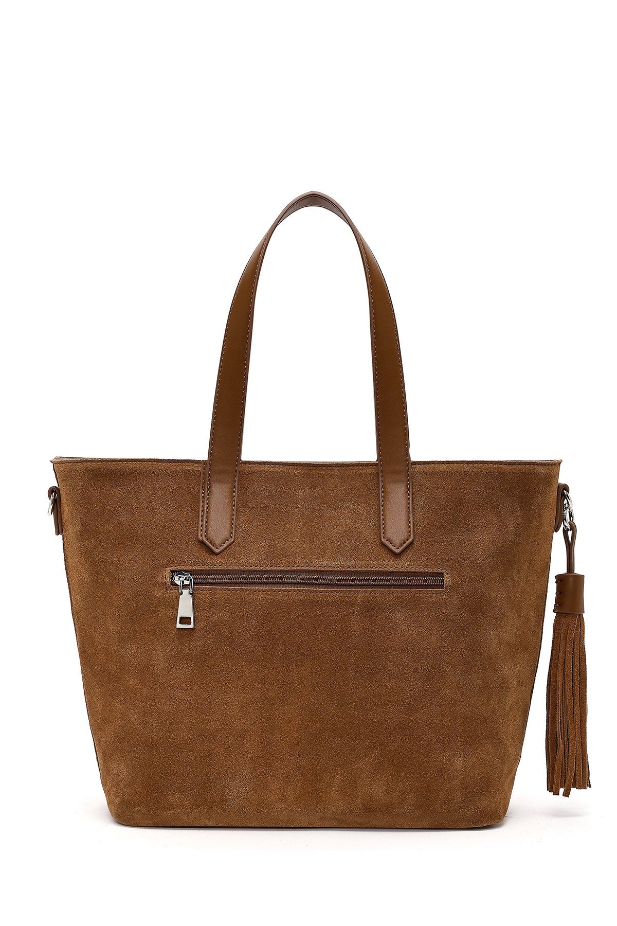 Kadın Taba Uzun Askılı Süet Omuz Çantası