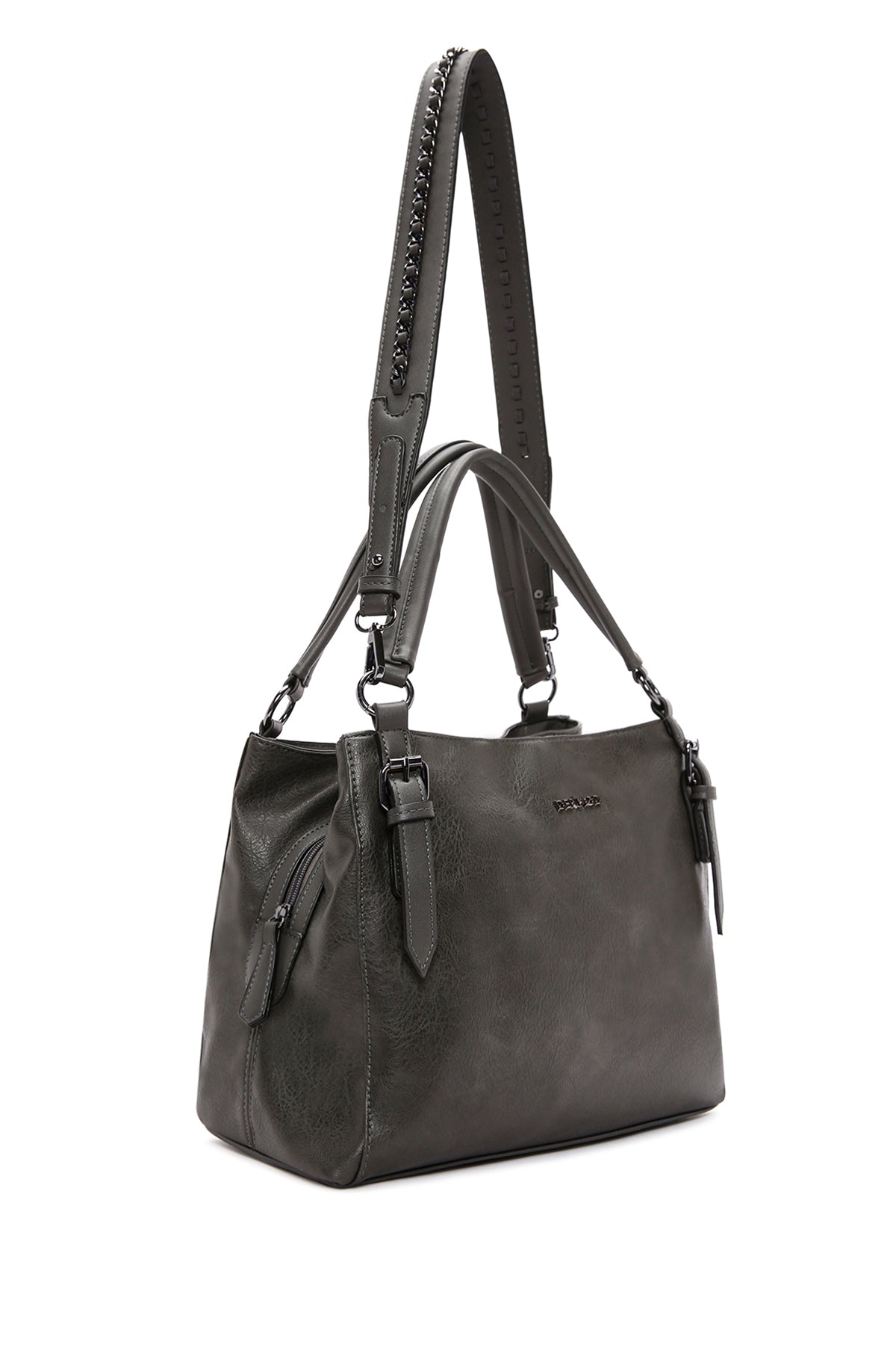 Kadın Gri Uzun Askılı Omuz Çantası