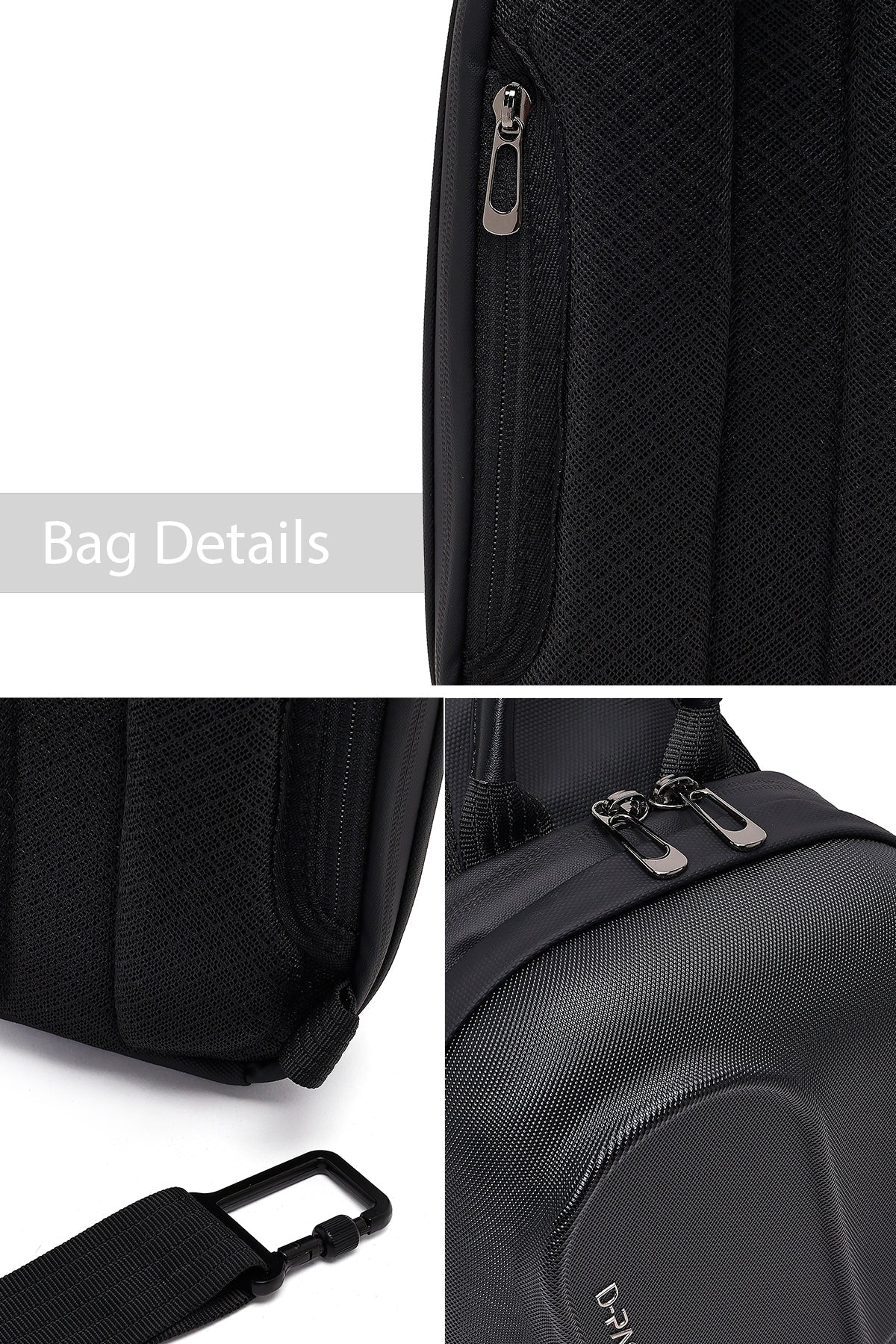 D-pack Unisex Siyah Mini Kumaş Çapraz Çanta