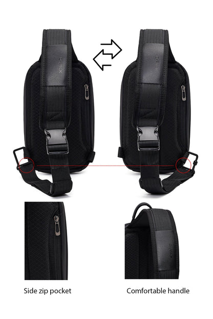 D-pack Unisex Siyah Mini Kumaş Çapraz Çanta