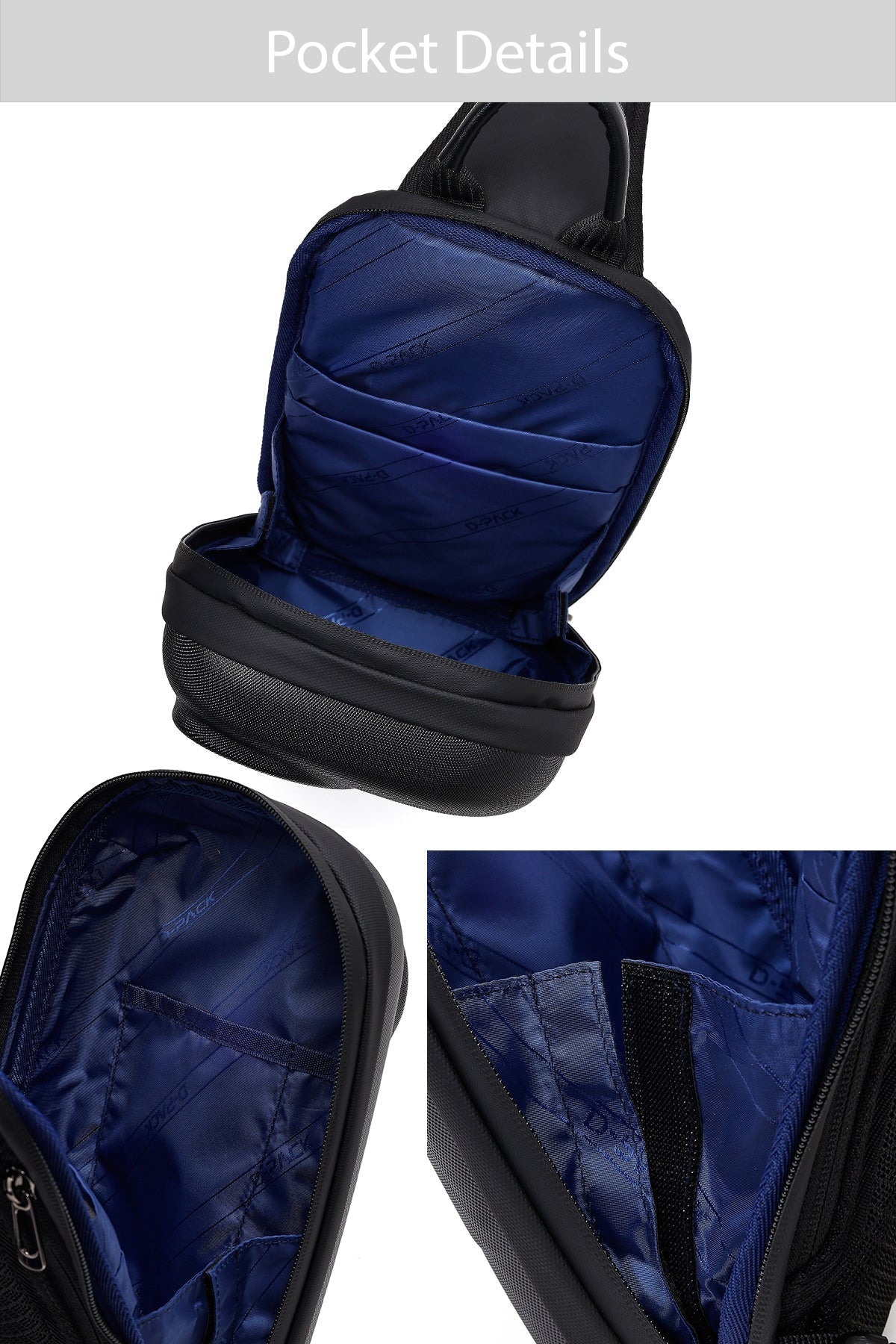 D-pack Unisex Siyah Mini Kumaş Çapraz Çanta