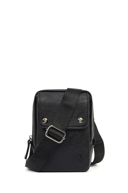 Erkek Siyah Mini Postacı Çantası
