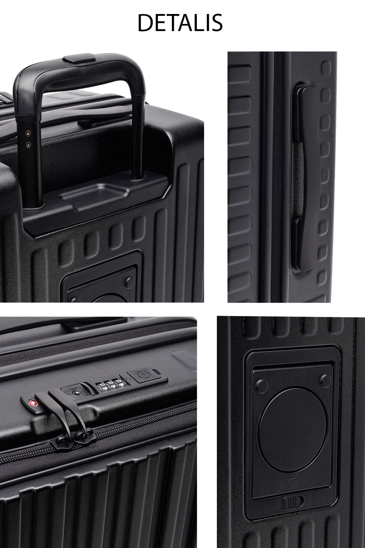 D-pack Unisex Siyah Kabin Boy Valiz