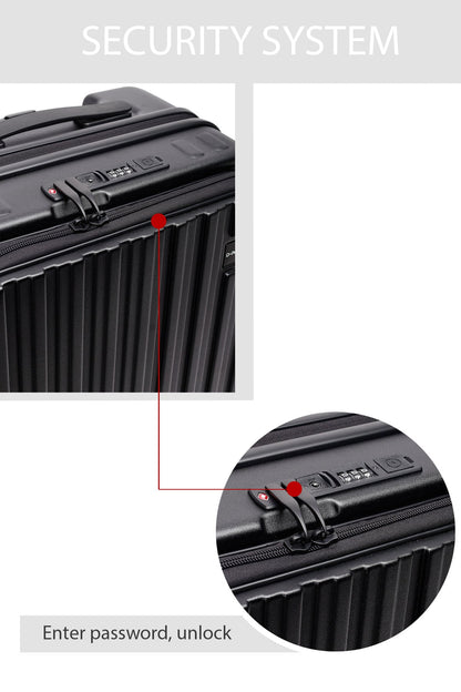 D-pack Unisex Siyah Kabin Boy Valiz