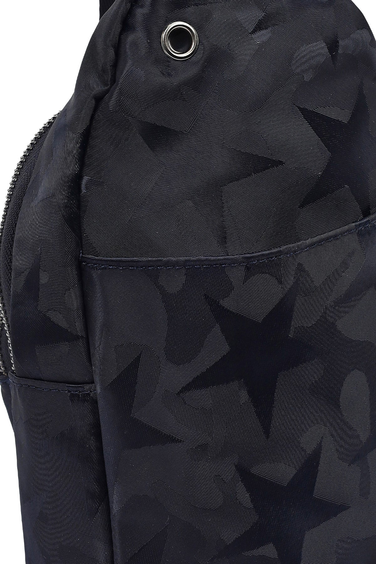 Erkek Lacivert Baskılı Kumaş Çapraz Çanta