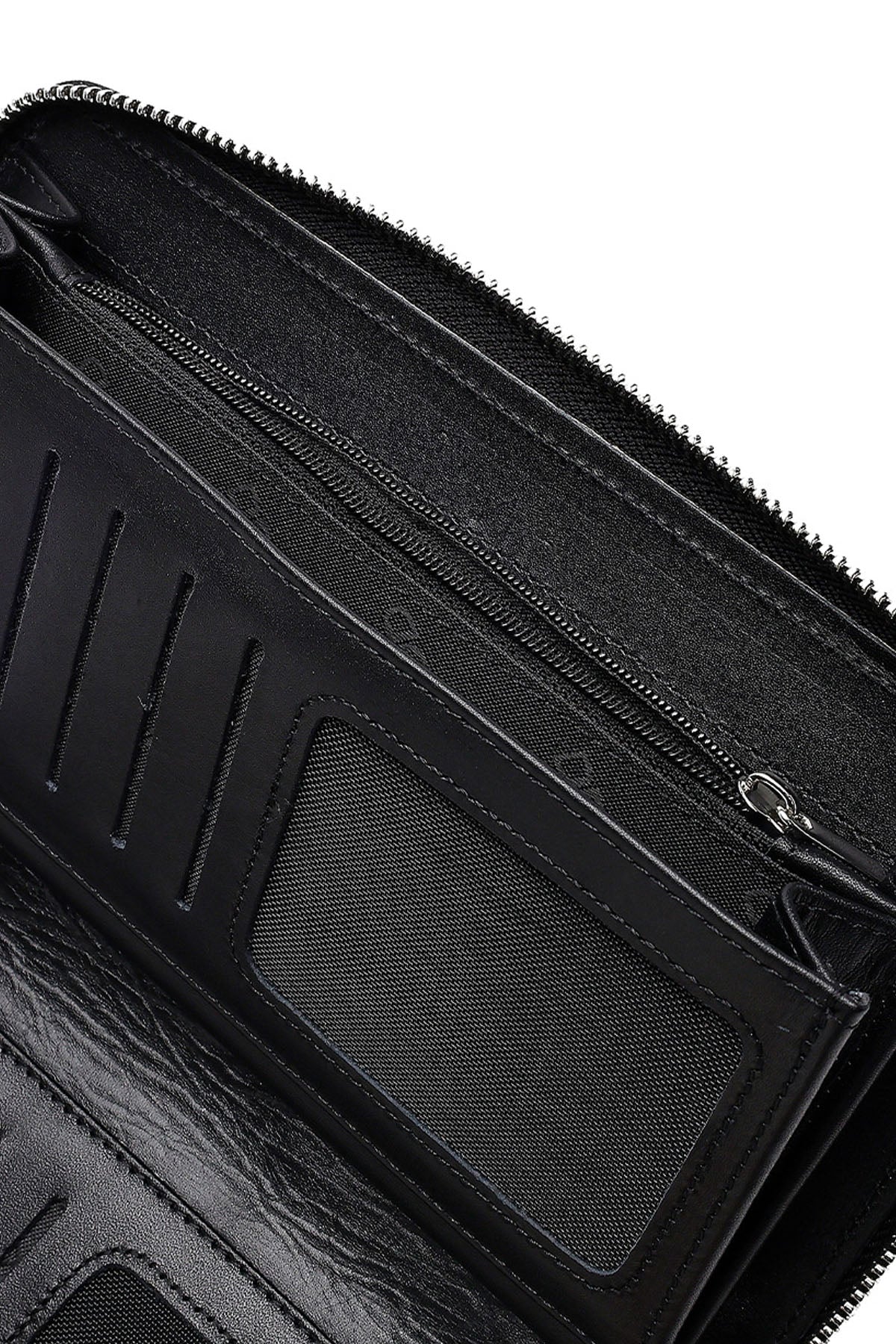 Erkek Siyah Deri Mini El Çantası