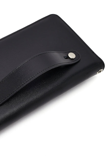 Erkek Siyah Deri Mini El Çantası