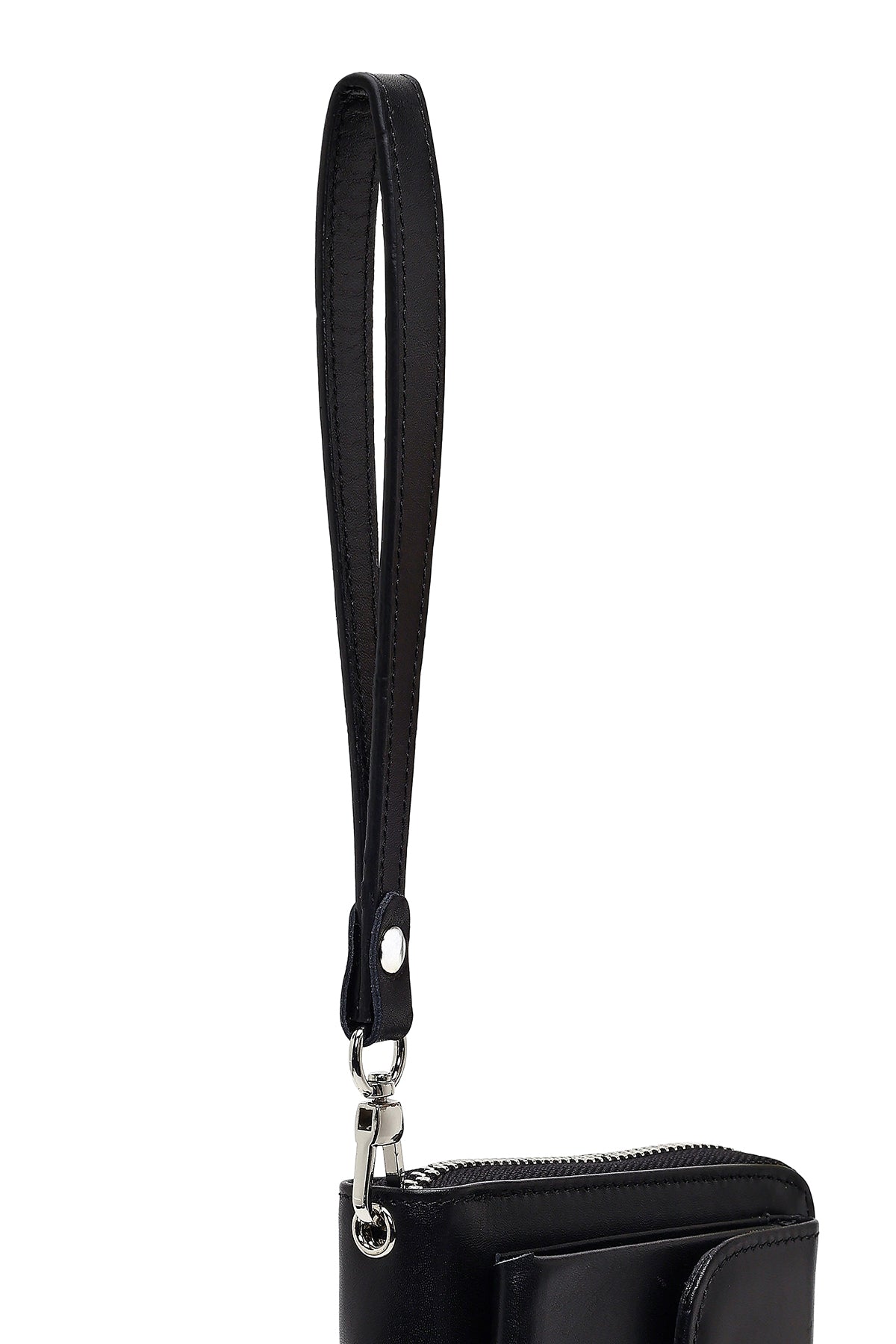 Erkek Siyah Deri Mini El Çantası