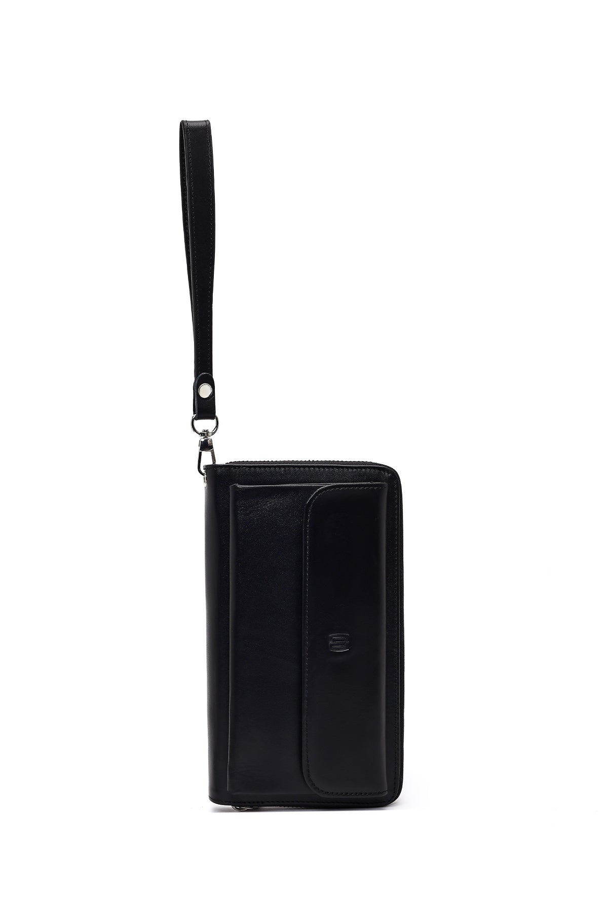 Erkek Siyah Deri Mini El Çantası