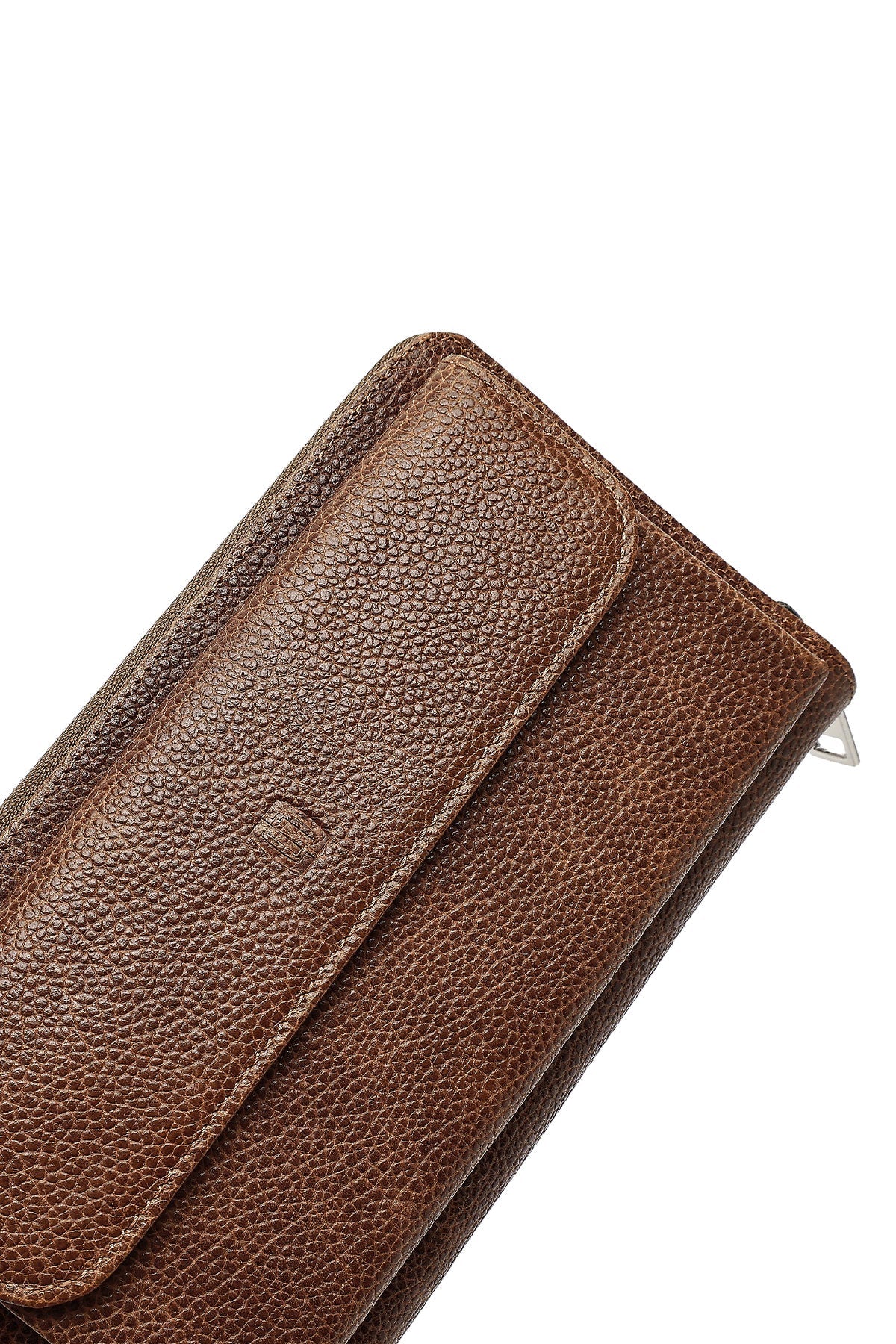 Erkek Kahverengi Mini Deri El Çantası