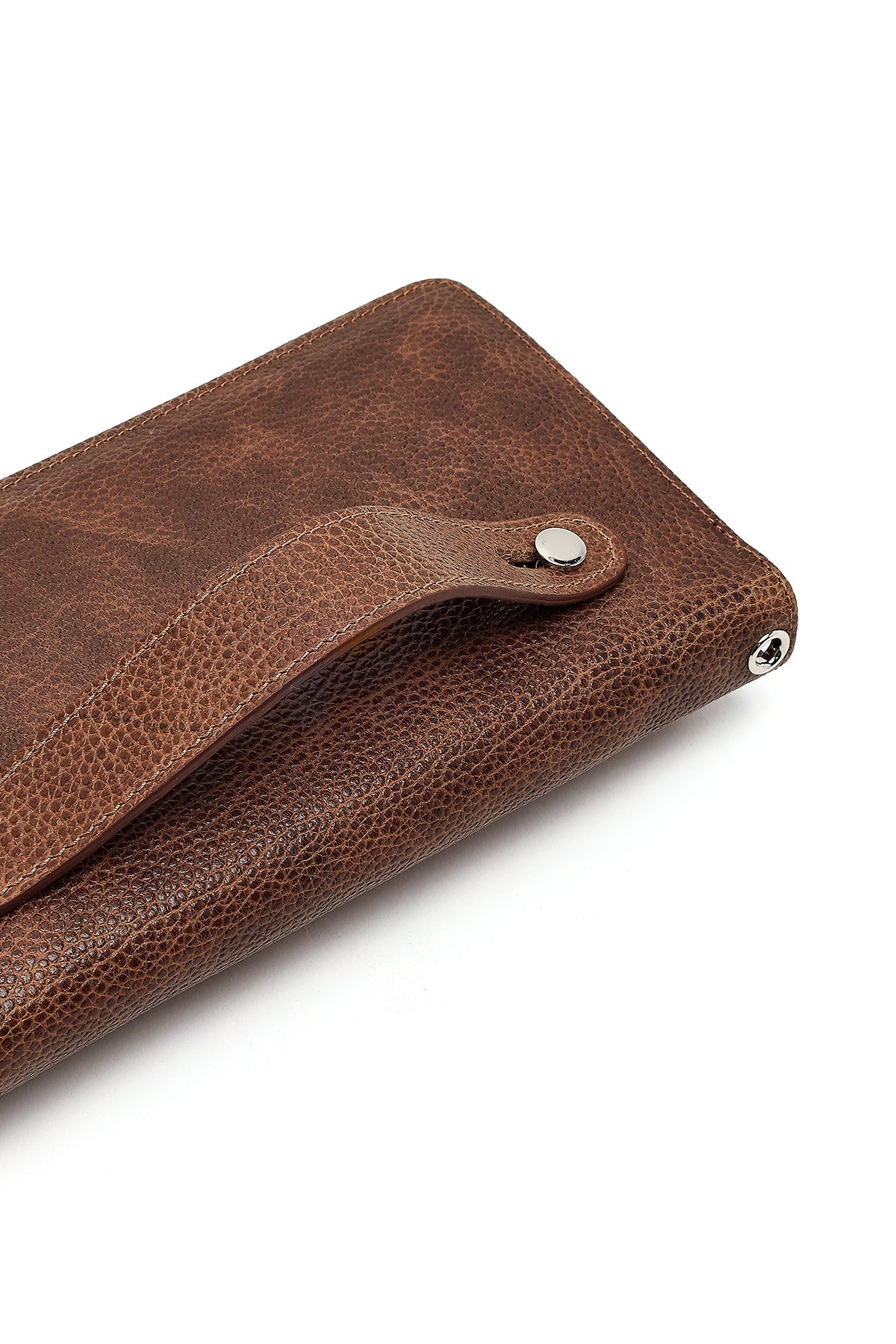 Erkek Kahverengi Mini Deri El Çantası