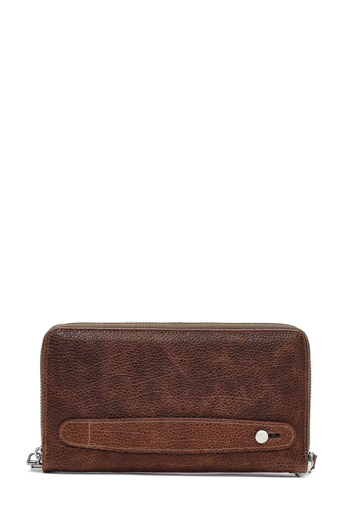 Erkek Kahverengi Mini Deri El Çantası