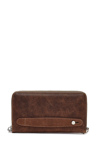 Erkek Kahverengi Mini Deri El Çantası