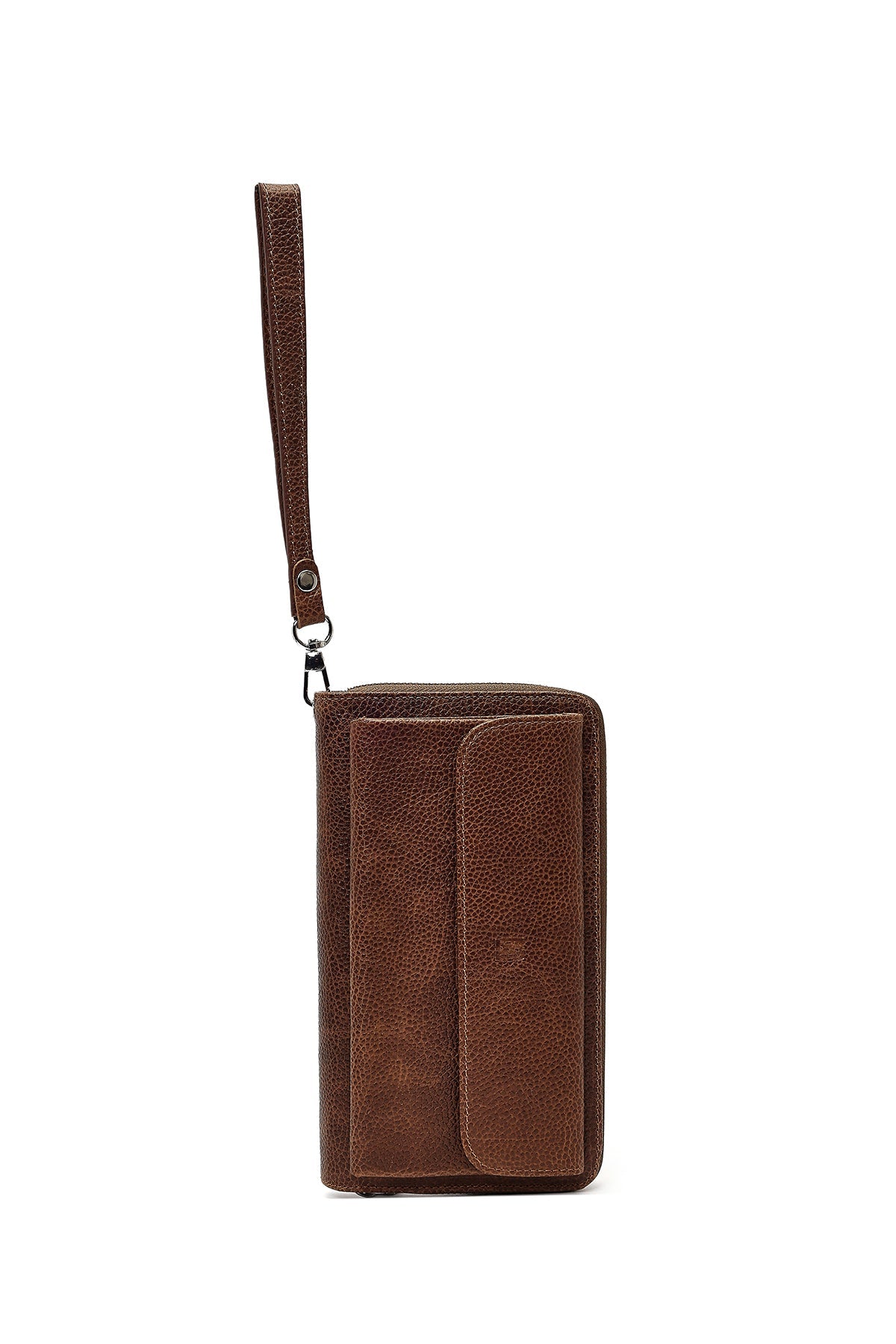 Erkek Kahverengi Mini Deri El Çantası