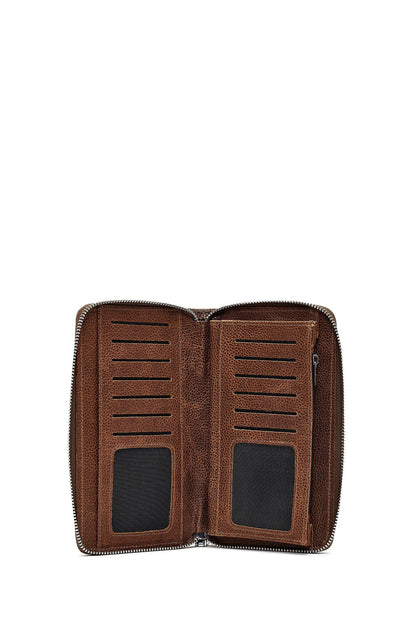 Erkek Kahverengi Mini Deri El Çantası