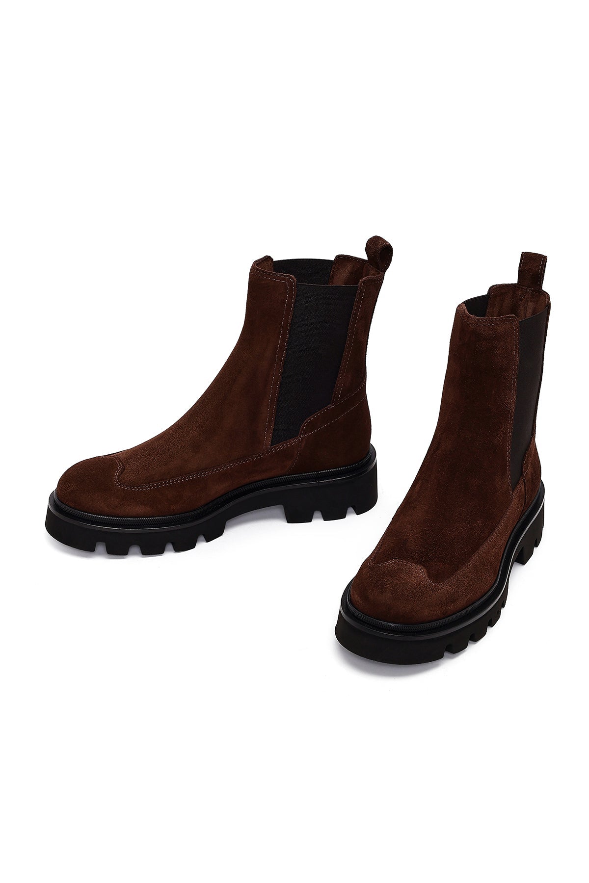 Kadın Kahverengi Süet Deri Chelsea Bot