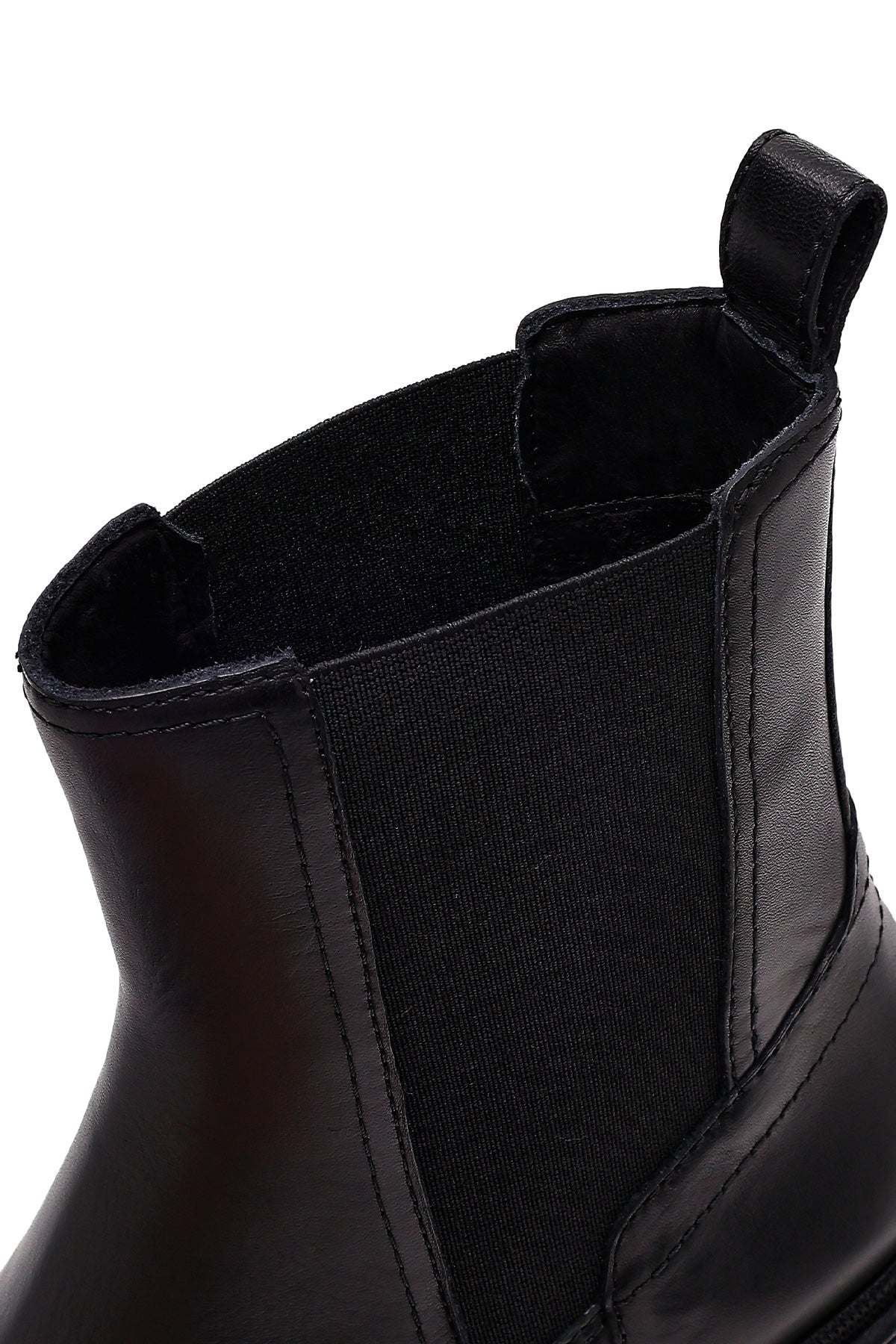 Kadın Siyah Deri Chelsea Bot