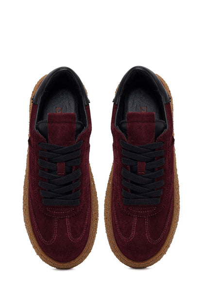 Kadın Bordo Süet Deri Sneaker
