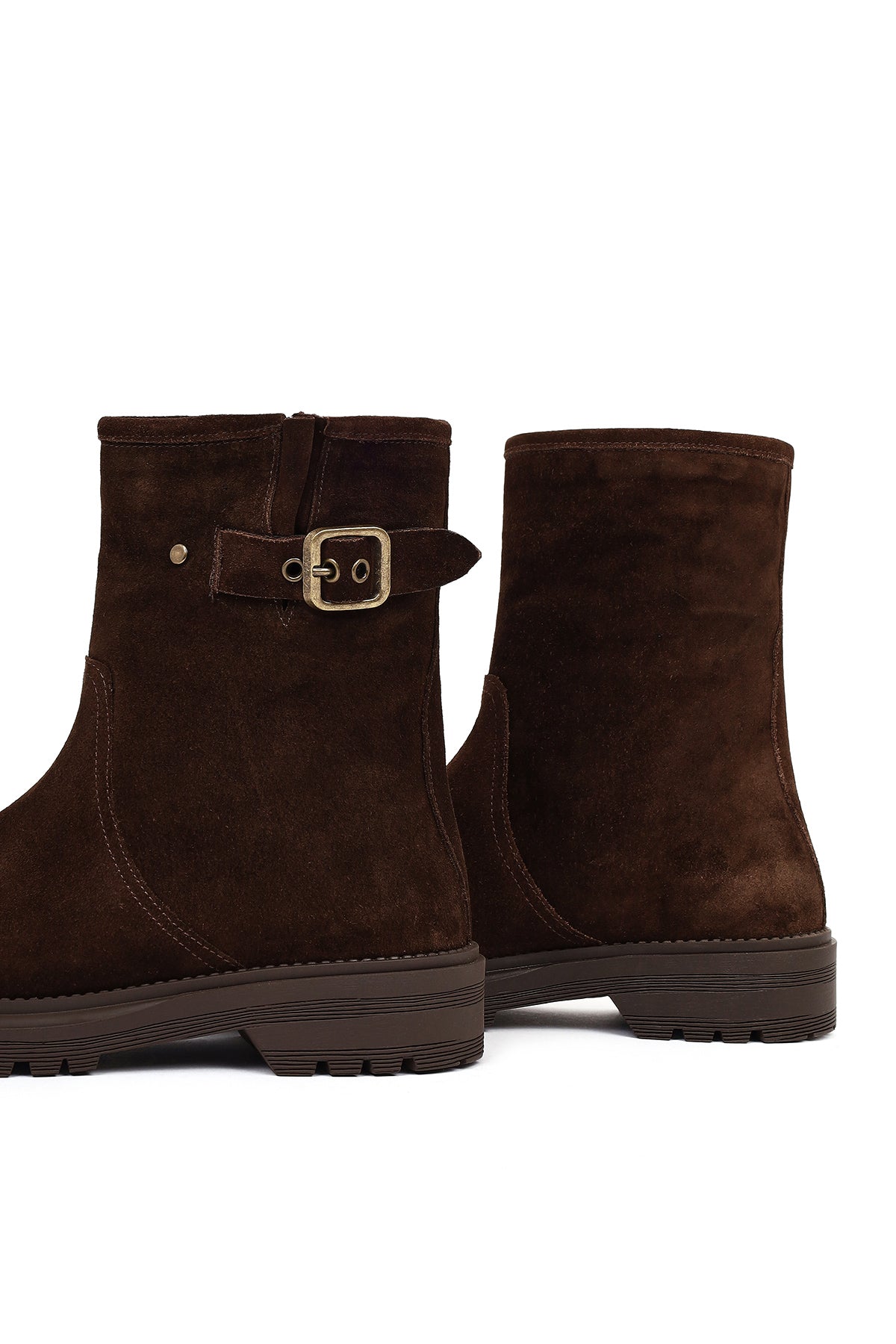 Kadın Kahverengi Süet Deri Bot