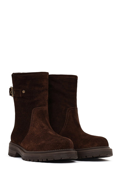 Kadın Kahverengi Süet Deri Bot