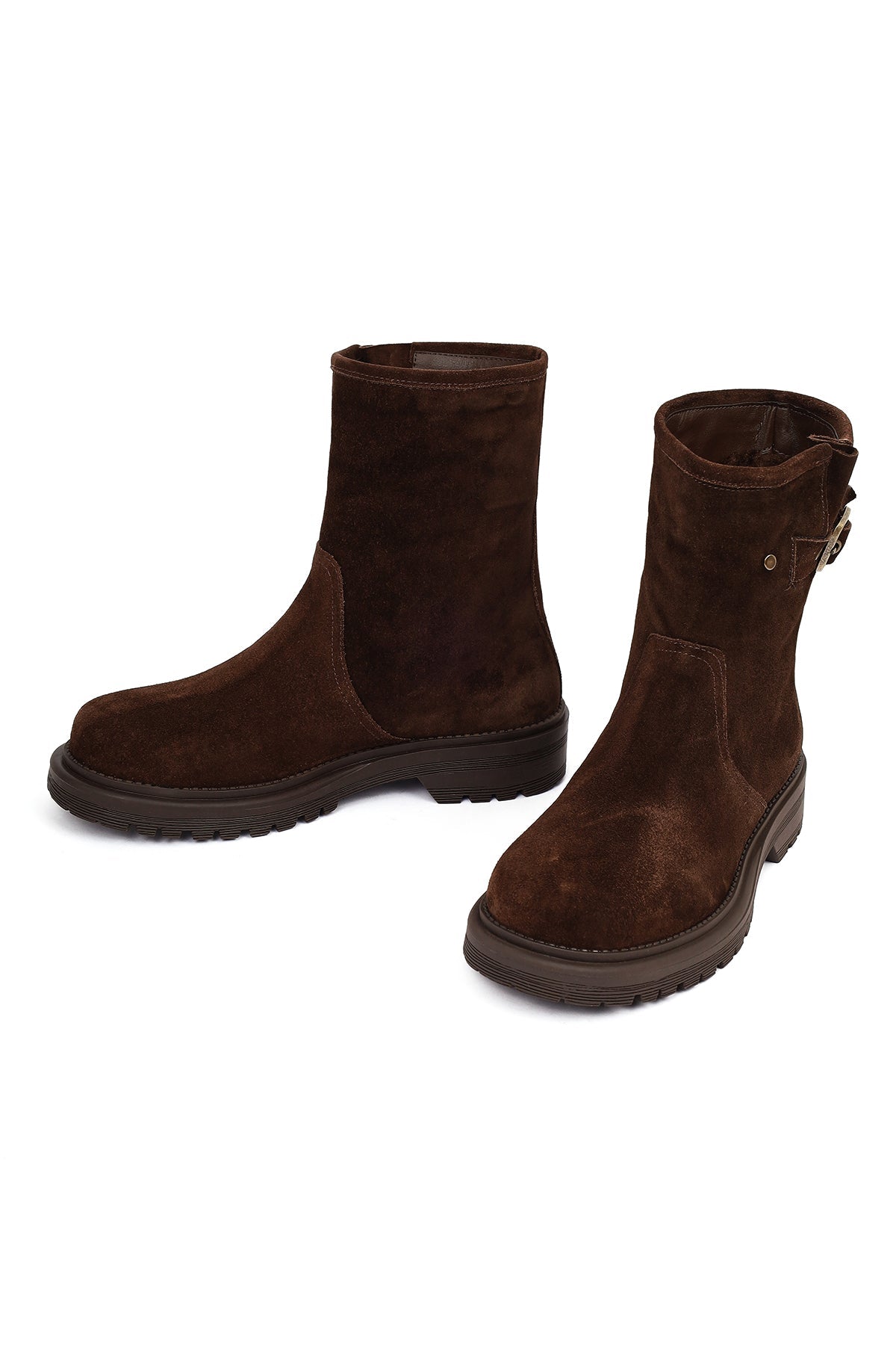 Kadın Kahverengi Süet Deri Bot