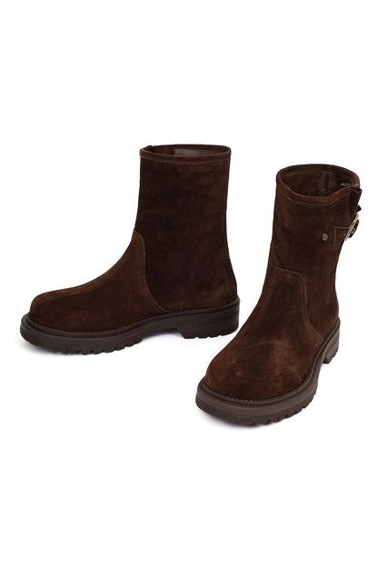 Kadın Kahverengi Süet Deri Bot