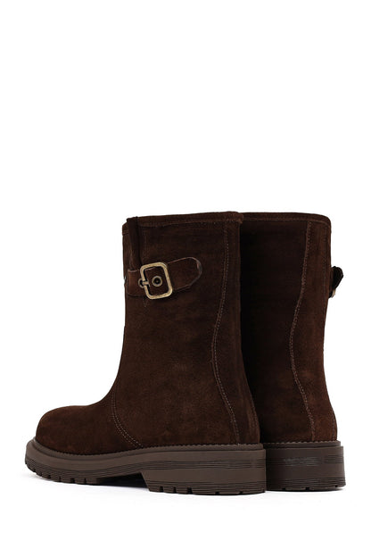Kadın Kahverengi Süet Deri Bot