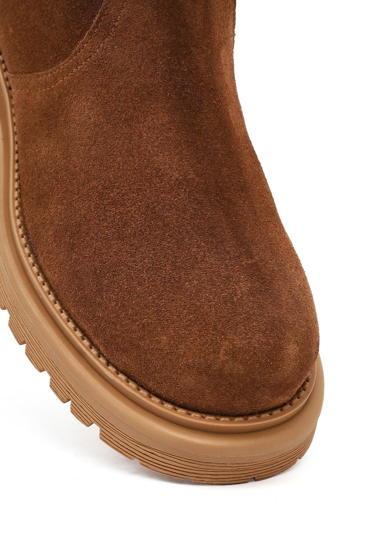 Kadın Taba Süet Deri Bot