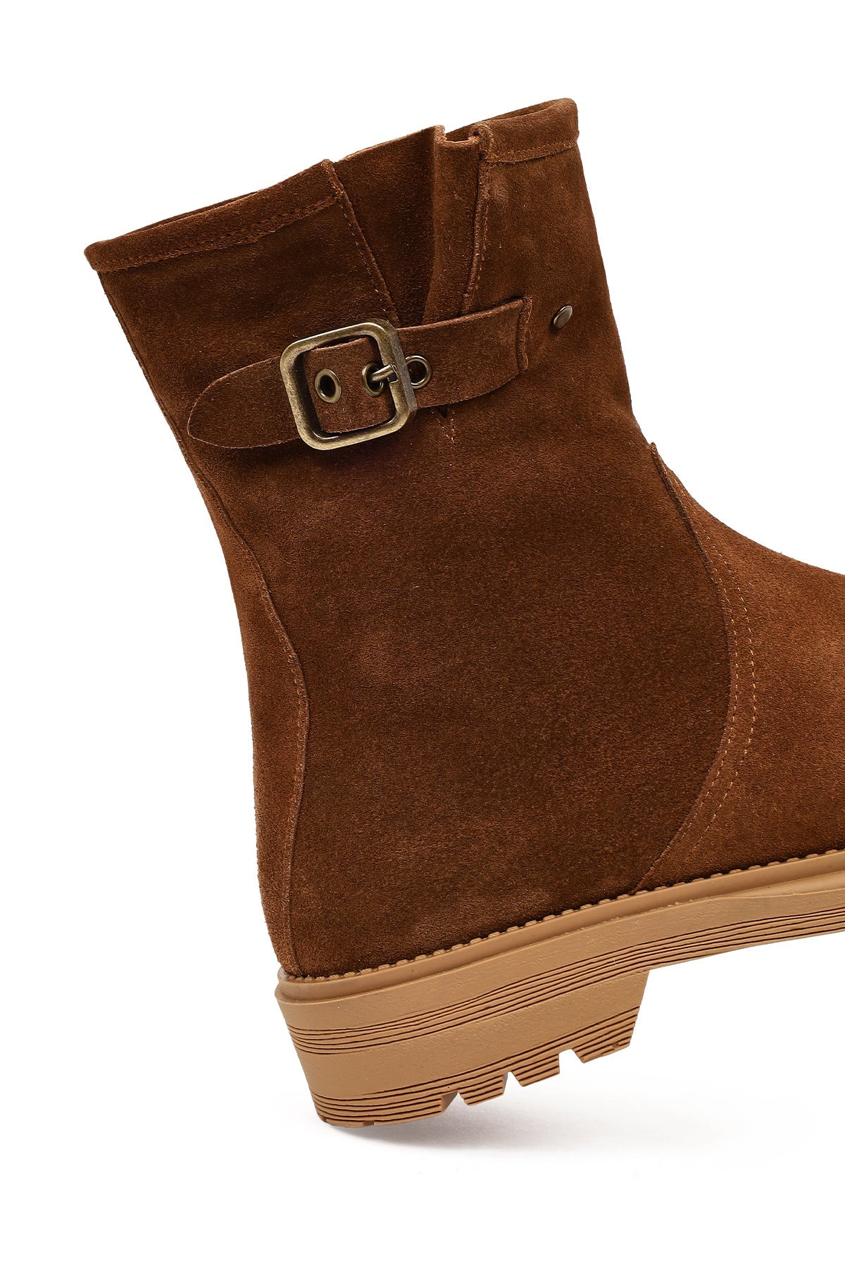 Kadın Taba Süet Deri Bot