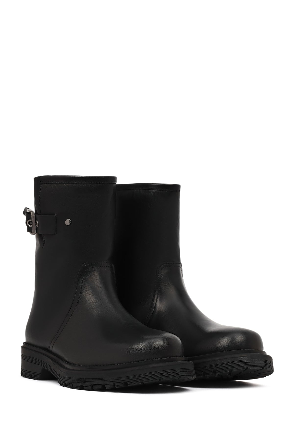 Kadın Siyah Deri Bot