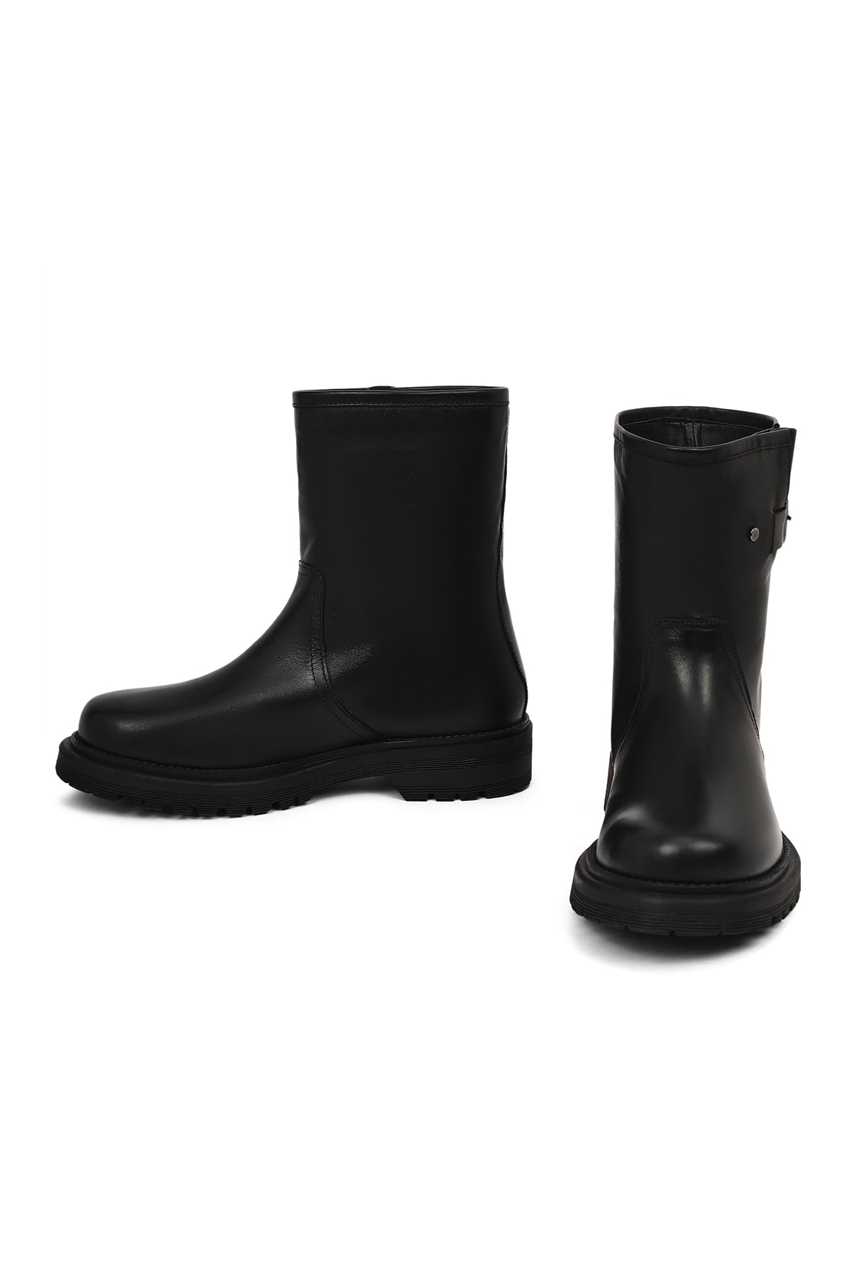 Kadın Siyah Deri Bot