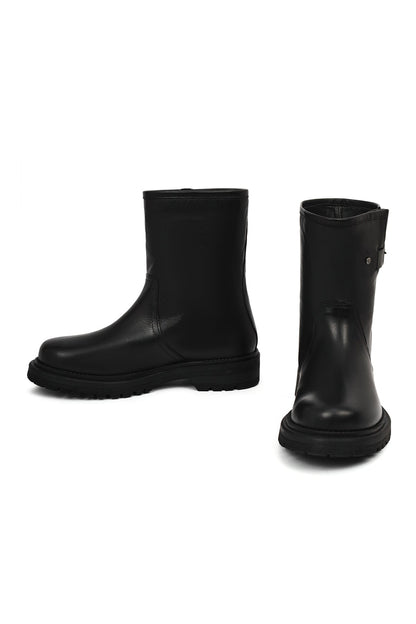 Kadın Siyah Deri Bot