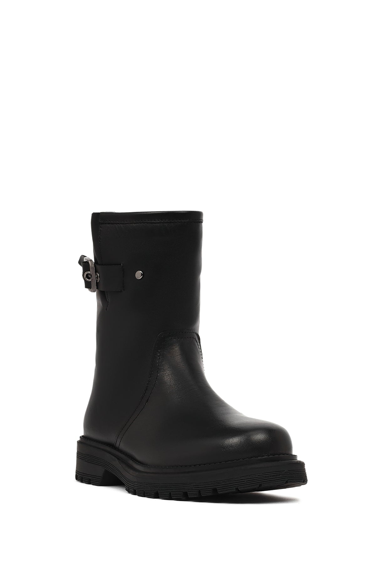 Kadın Siyah Deri Bot