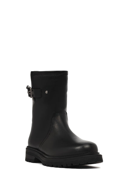 Kadın Siyah Deri Bot