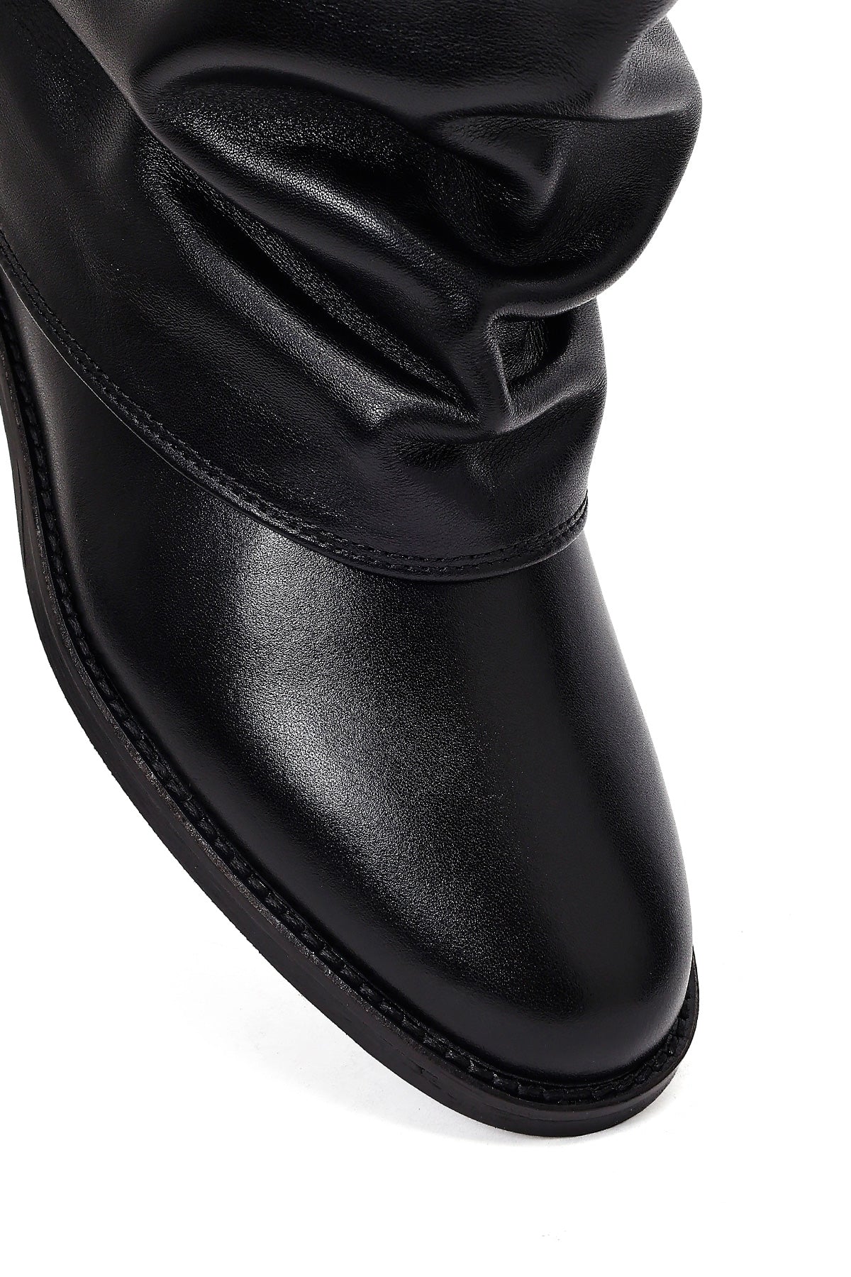 Kadın Siyah Deri Bot