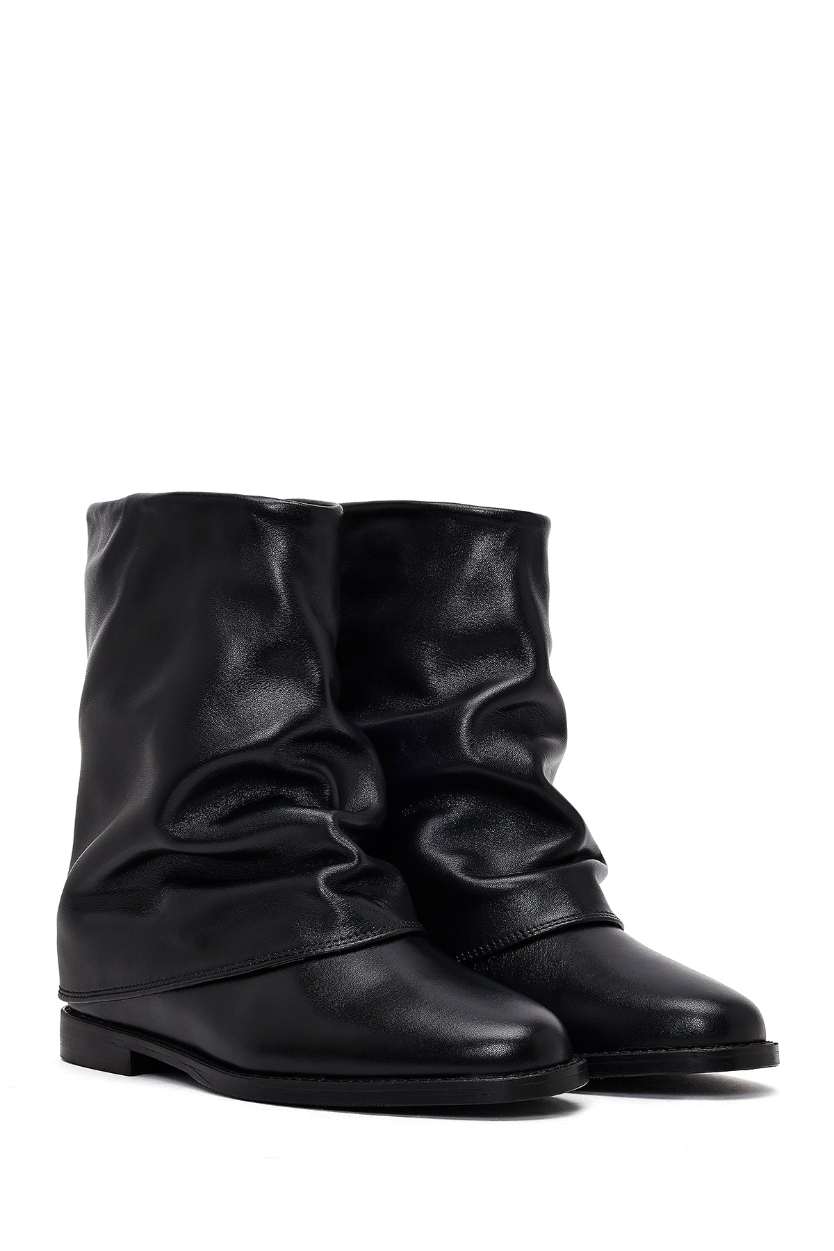 Kadın Siyah Deri Bot