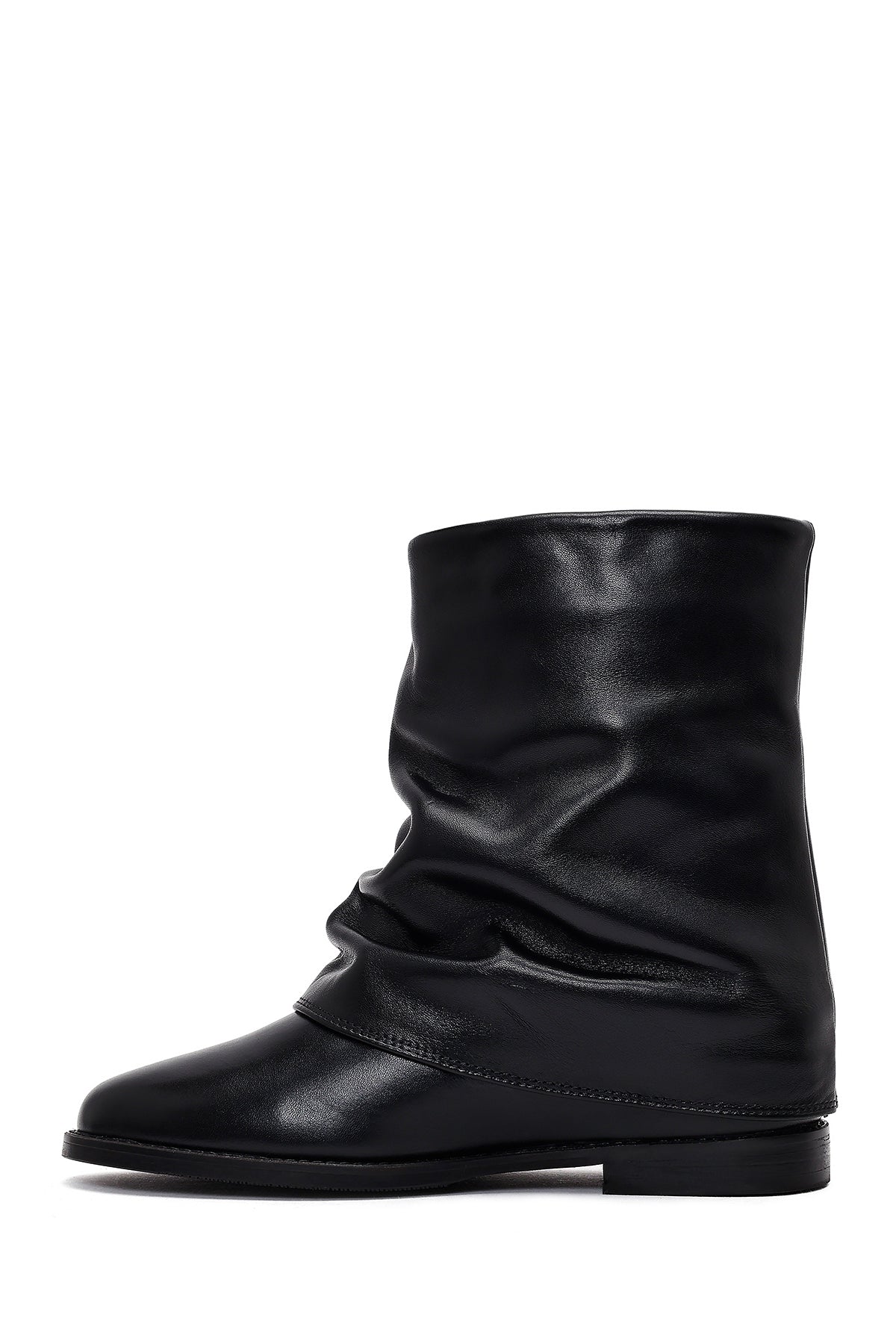 Kadın Siyah Deri Bot