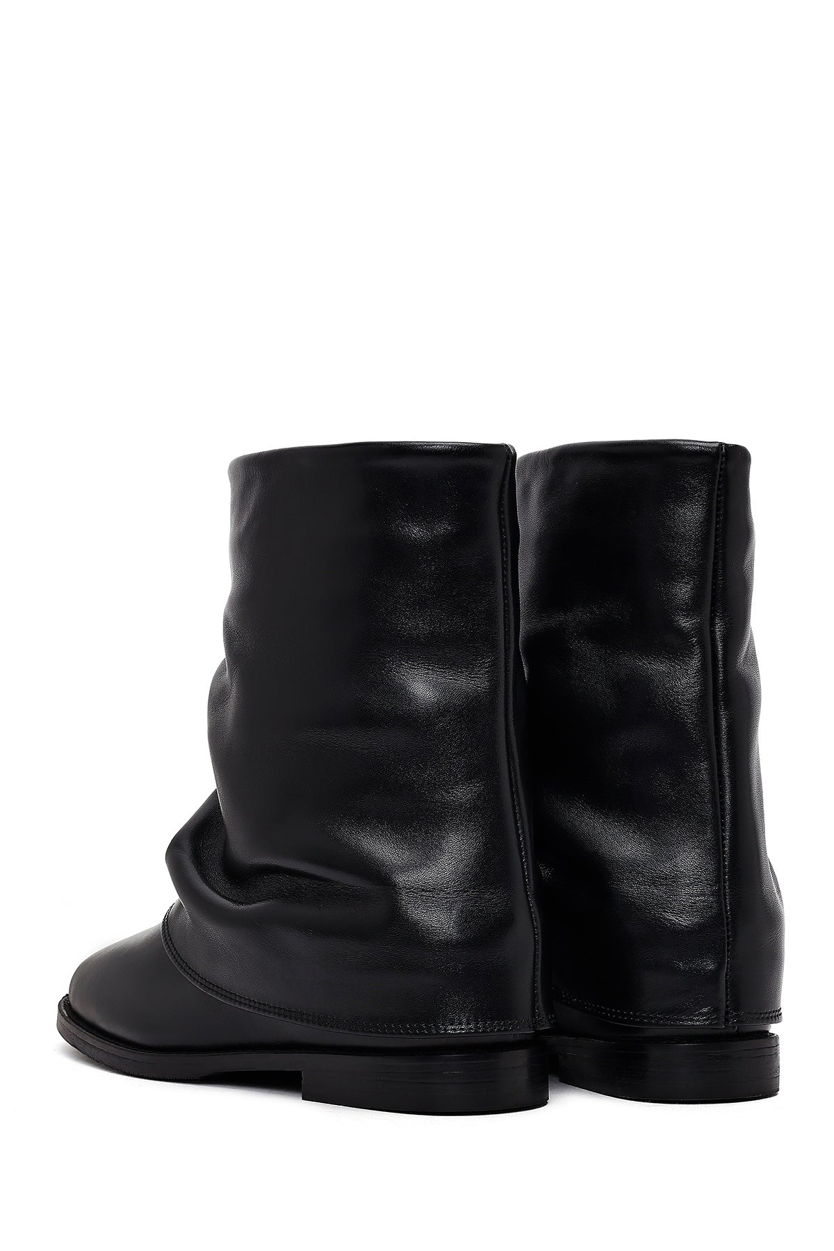 Kadın Siyah Deri Bot