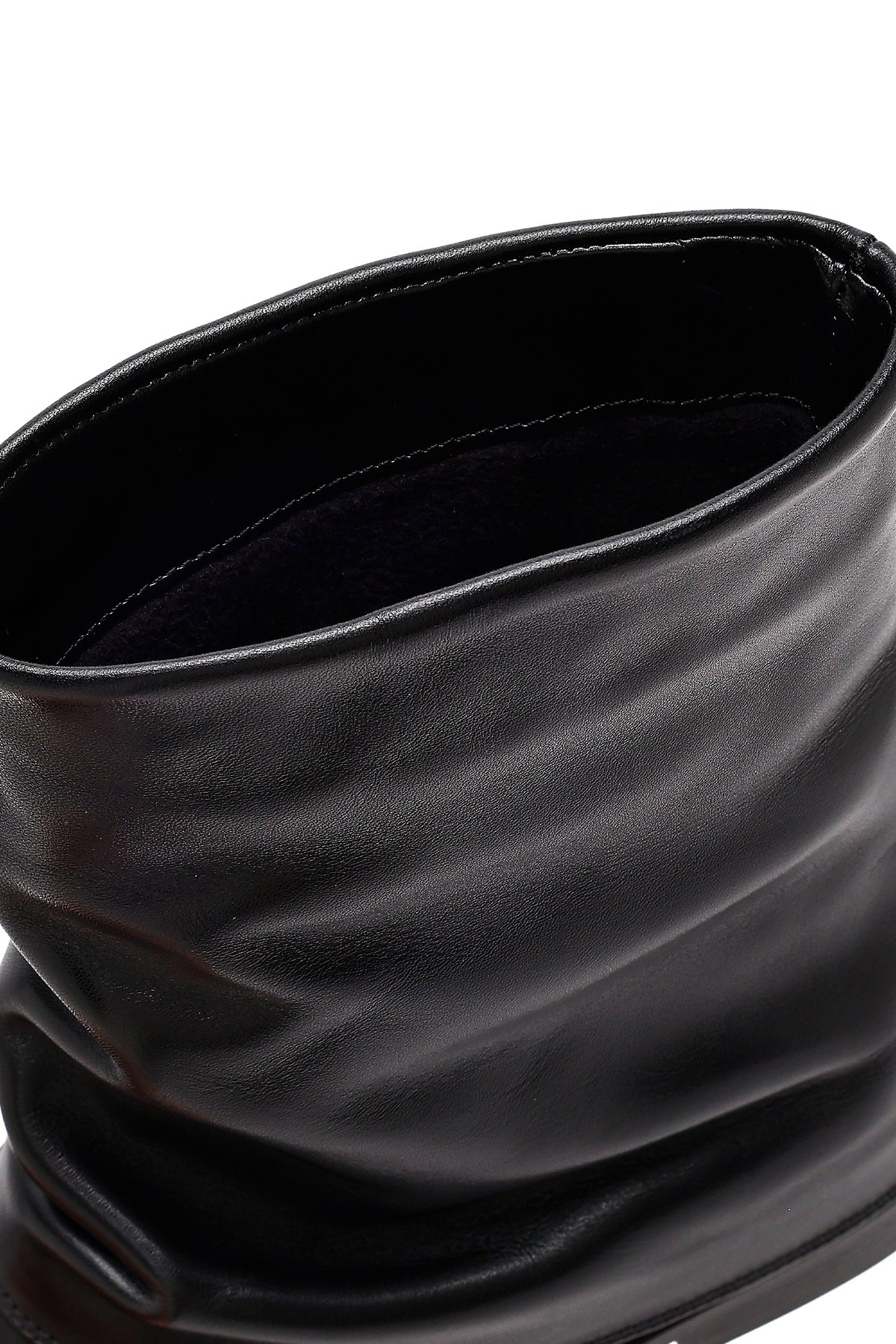 Kadın Siyah Deri Bot