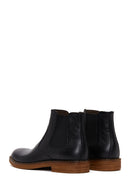 Erkek Siyah Deri Casual Chelsea Bot