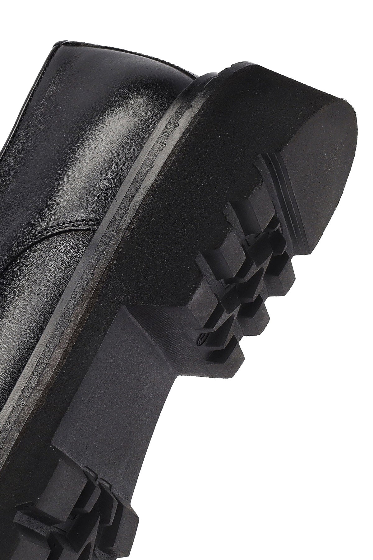 Erkek Siyah Bağcıklı Deri Casual Ayakkabı