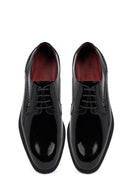 Erkek Siyah Bağcıklı Rugan Deri Klasik Ayakkabı