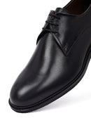 Erkek Siyah Bağcıklı Deri Klasik Ayakkabı