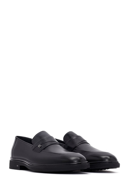 Erkek Siyah Deri Klasik Loafer