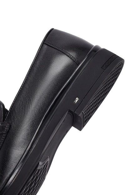 Erkek Siyah Deri Klasik Loafer