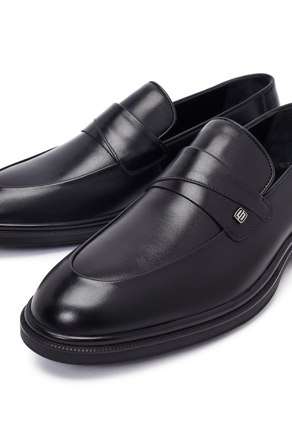 Erkek Siyah Deri Klasik Loafer