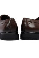 Erkek Kahverengi Bağcıklı Deri Casual Ayakkabı