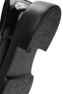 Erkek Siyah Deri Kalın Tabanlı Casual Ayakkabı