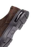 Erkek Kahverengi Bağcıklı Kalın Tabanlı Süet Deri Casual Ayakkabı